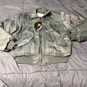 Rothco Flyer's Men Intermediate CWU-45P Flight Jacket Large Sage Green Ultra